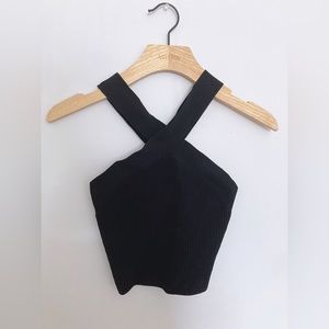 Babaton Sculpt Knit Criss Cross Cropped Tank XS